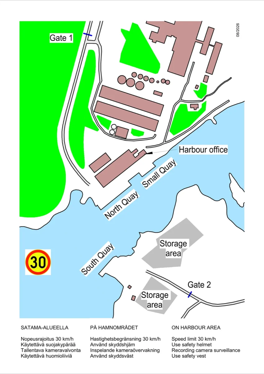 Kantvik kartta satama-alueesta